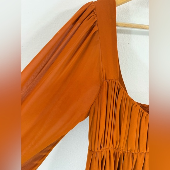 Abercrombie & Fitch Women’s Long-Sleeve Ruched Babydoll Mini Dress – Size Small - Picture 6 of 11